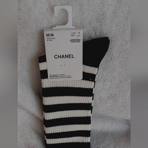 Black and White Striped Men's Socks